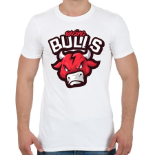 PRINTFASHION Raging Bulls - Férfi póló - Fehér férfi póló