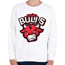 PRINTFASHION Raging Bulls - Gyerek pulóver - Fehér