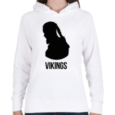 PRINTFASHION Ragnar - Vikings - Női kapucnis pulóver - Fehér