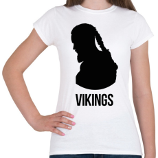 PRINTFASHION Ragnar - Vikings - Női póló - Fehér