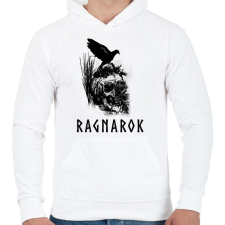 PRINTFASHION ragnarok - Férfi kapucnis pulóver - Fehér férfi pulóver, kardigán