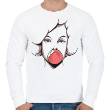 PRINTFASHION Rágós csaj - Férfi pulóver - Fehér férfi pulóver, kardigán