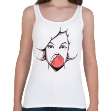 PRINTFASHION Rágós csaj - Női atléta - Fehér női trikó