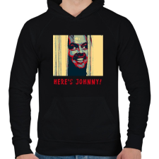 PRINTFASHION ragyogás - Férfi kapucnis pulóver - Fekete férfi pulóver, kardigán