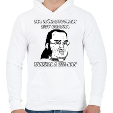 PRINTFASHION Ráhajtottam egy csajra. - Férfi kapucnis pulóver - Fehér