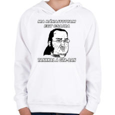 PRINTFASHION Ráhajtottam egy csajra. - Gyerek kapucnis pulóver - Fehér