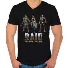 PRINTFASHION Raid: Shadow Legends - Férfi V-nyakú póló - Fekete férfi póló