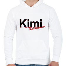 PRINTFASHION Raikkonen - Férfi kapucnis pulóver - Fehér férfi pulóver, kardigán