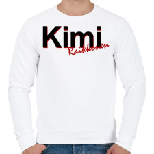 PRINTFASHION Raikkonen - Férfi pulóver - Fehér férfi pulóver, kardigán