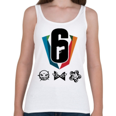 PRINTFASHION Rainbow Six - Női atléta - Fehér