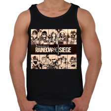 PRINTFASHION Rainbow six siege - Férfi atléta - Fekete atléta, trikó