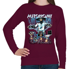 PRINTFASHION Rajtaütés - Női pulóver - Bordó