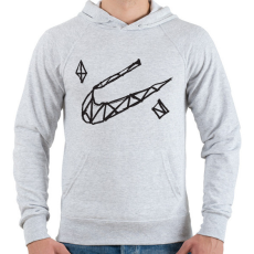 PRINTFASHION rajzolNIKEll.fekete - Férfi kapucnis pulóver - Sport szürke
