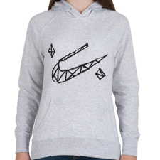 PRINTFASHION rajzolNIKEll.fekete - Női kapucnis pulóver - Sport szürke női pulóver, kardigán
