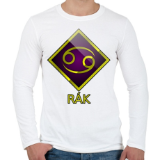 PRINTFASHION Rák - Férfi hosszú ujjú póló - Fehér