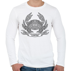 PRINTFASHION Rák - Férfi hosszú ujjú póló - Fehér