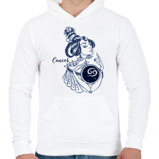 PRINTFASHION rák - Férfi kapucnis pulóver - Fehér