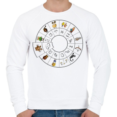 PRINTFASHION Rák - Férfi pulóver - Fehér