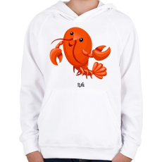 PRINTFASHION Rák - Gyerek kapucnis pulóver - Fehér