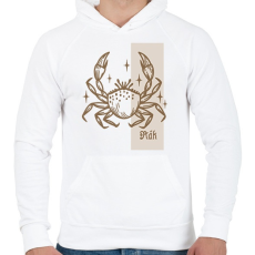 PRINTFASHION Rák horoszkóp - Férfi kapucnis pulóver - Fehér