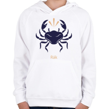 PRINTFASHION Rák minta - Gyerek kapucnis pulóver - Fehér gyerek pulóver, kardigán