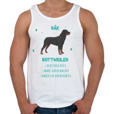 PRINTFASHION Rák - Rottweiler - Férfi atléta - Fehér
