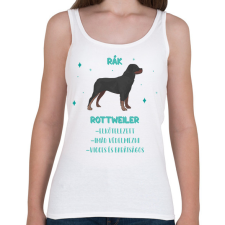 PRINTFASHION Rák - Rottweiler - Női atléta - Fehér női trikó