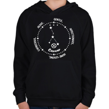 PRINTFASHION Rák tulajdonságok - Gyerek kapucnis pulóver - Fekete gyerek pulóver, kardigán