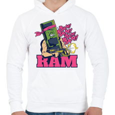 PRINTFASHION Rambo RAM - Férfi kapucnis pulóver - Fehér