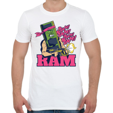 PRINTFASHION Rambo RAM - Férfi póló - Fehér