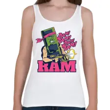 PRINTFASHION Rambo RAM - Női atléta - Fehér női trikó