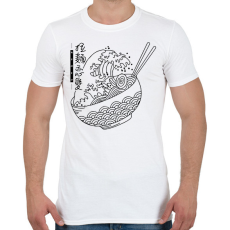 PRINTFASHION Ramen hullám - Férfi póló - Fehér