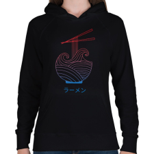 PRINTFASHION Ramen tenger - Női kapucnis pulóver - Fekete női pulóver, kardigán
