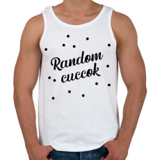 PRINTFASHION Random cuccok - Táska minta - Férfi atléta - Fehér