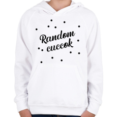PRINTFASHION Random cuccok - Táska minta - Gyerek kapucnis pulóver - Fehér