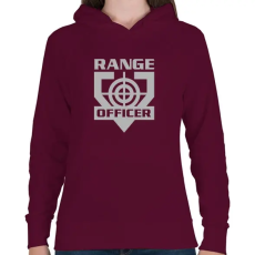 PRINTFASHION Range Officer - Női kapucnis pulóver - Bordó