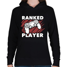 PRINTFASHION Ranked Player - Női kapucnis pulóver - Fekete női pulóver, kardigán