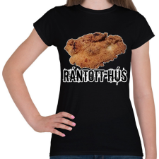 PRINTFASHION rántott hús - Női póló - Fekete női póló