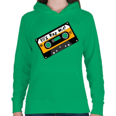 PRINTFASHION Rap Mix 80's retro zenék - Női kapucnis pulóver - Zöld