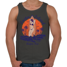 PRINTFASHION Rapa Nui - Férfi atléta - Sötétszürke atléta, trikó