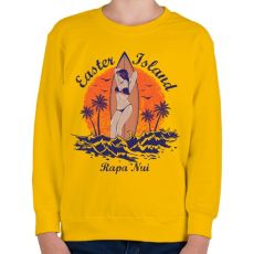 PRINTFASHION Rapa Nui - Gyerek pulóver - Sárga