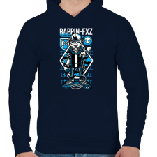 PRINTFASHION Rappin - Férfi kapucnis pulóver - Sötétkék férfi pulóver, kardigán