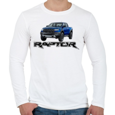 PRINTFASHION Raptor - Férfi hosszú ujjú póló - Fehér