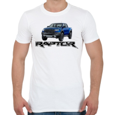 PRINTFASHION Raptor - Férfi póló - Fehér férfi póló
