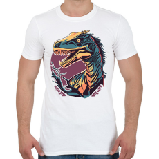 PRINTFASHION raptor - Férfi póló - Fehér
