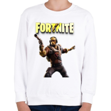 PRINTFASHION Raptor Fortnite - Gyerek pulóver - Fehér gyerek pulóver, kardigán