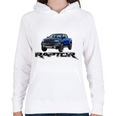 PRINTFASHION Raptor - Női kapucnis pulóver - Fehér