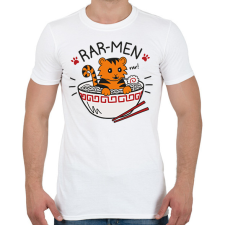 PRINTFASHION Rar-men - Férfi póló - Fehér férfi póló