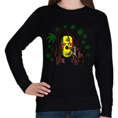 PRINTFASHION rasta skull - Női pulóver - Fekete