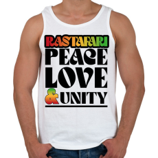 PRINTFASHION Rastafari - Férfi atléta - Fehér